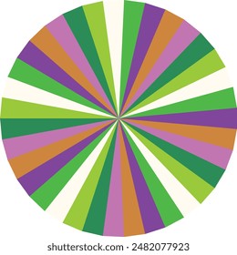 An abstract retro boho sunburst stripe pattern design element.