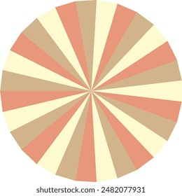 An abstract retro boho sunburst stripe pattern design element.