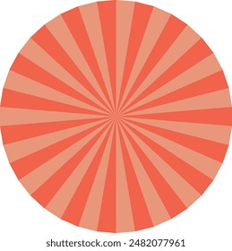 An abstract retro boho sunburst stripe pattern design element.