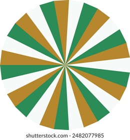 An abstract retro boho sunburst stripe pattern design element.