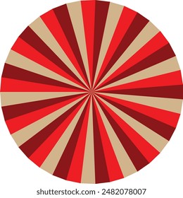 An abstract retro boho sunburst stripe pattern design element.