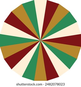 An abstract retro boho sunburst stripe pattern design element.