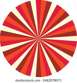 An abstract retro boho sunburst stripe pattern design element.