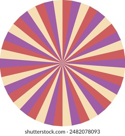 An abstract retro boho sunburst stripe pattern design element.