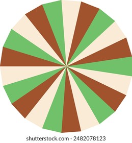 An abstract retro boho sunburst stripe pattern design element.