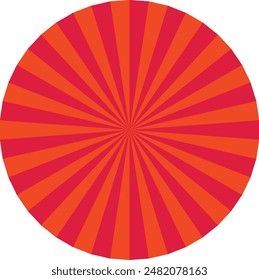 An abstract retro boho sunburst stripe pattern design element.