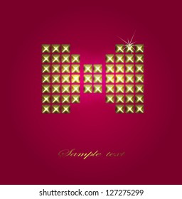 Abstract retro bow with stud. Design template, card can be used banners, invitation, congratulation or website layout vector.Silver, gold metal stud