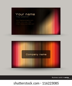 Abstract retro business card, vector