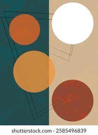 Abstract Retro Circle Pattern Design