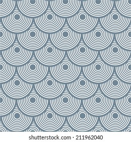 Abstract retro circles seamless pattern.