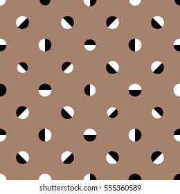 Abstract retro circles seamless pattern.