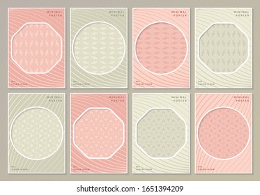 Textura de patrón de color retro abstracto para conjunto vectorial de plantilla de portada de libro	