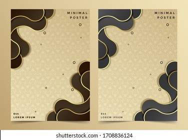 Abstract retro color pattern texture for book cover template vector set	