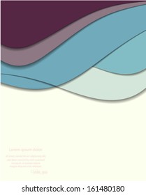 Abstract retro color wave background. Vector eps10. 