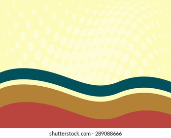 Abstract retro color waves background