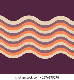 An abstract retro color wavy line background image.