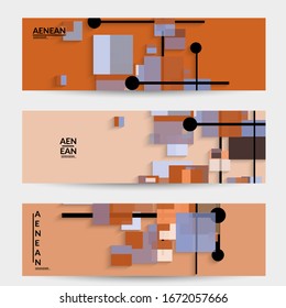 Abstrakter, Retro-farbener Hintergrund Mitte des Jahrhunderts. Modernes Materialdesign mit überlappenden geometrischen Formen. Realistischer Schatten von Papierschnitzerei. Vorlage mit unterschiedlichen Ebenen von Papierflächen.