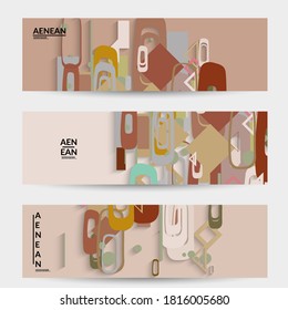 Resumen de fondo retro de mediados de siglo. Diseño de material moderno con formas geométricas superpuestas. Sombra realista del arte de cortar papel. Plantilla con diferentes niveles de superficies de papel.