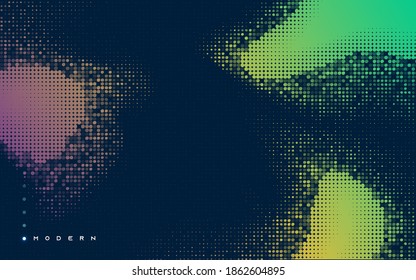 Abstract retro colorful halftone background vector