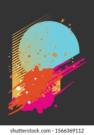 Abstract retro colorful poster background
