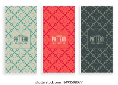 abstract retro colors decorative pattern design banners