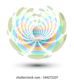 abstract retro colors shape