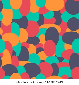 Abstract retro confetti vector seamless pattern for wrapping, craft, textile, fabric, cards