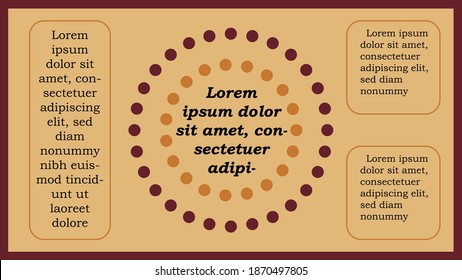 An abstract retro copy space layout design.