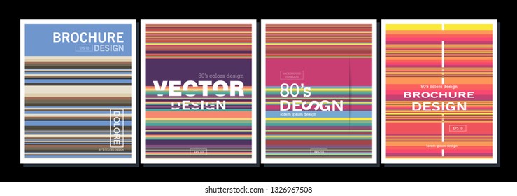 Abstract retro covers set. Eps10 vector.