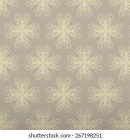 Abstract retro damask pattern, vector background