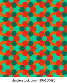 Abstract retro decorative seamless geometric pattern vector