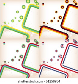 Abstract Retro disco background. Set.