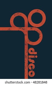 Abstract retro disco background - vector