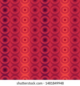 Abstract retro dotted flat seamless pattern with geometric garlands. Timeless simple vector pattern for textile, prints, fabric, wallpaper, wrapping paper, web etc.