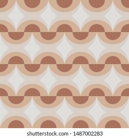 Abstract retro dotted flat seamless pattern with garlands. Timeless simple vector pattern for textile, prints, fabric, wallpaper, wrapping paper, web etc.