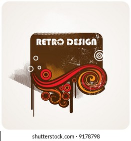 Abstract retro element for design.