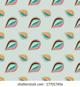 patrón retro floral abstracto