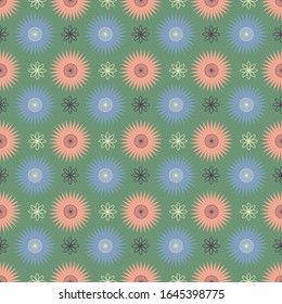 Una imagen de fondo retro-floral sin fisuras.