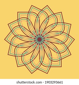 An abstract retro floral shape background image.