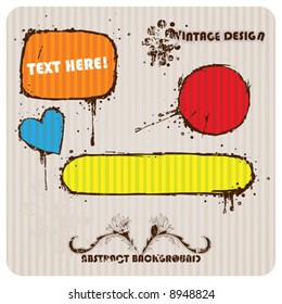 Abstract retro frames for design.