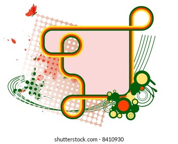 abstract retro frames just drop text or design inside,easy to change colours