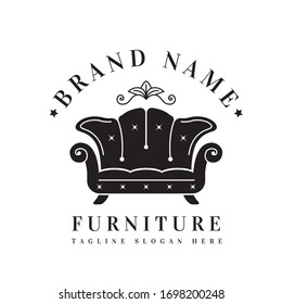 Abstract retro furniture logo template design