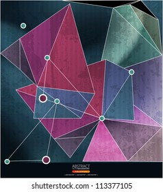 Abstract Retro Geometric Background for Design