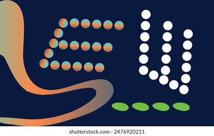 abstract Retro geometric background. Gradient color poster with flat figures. Banner Design	