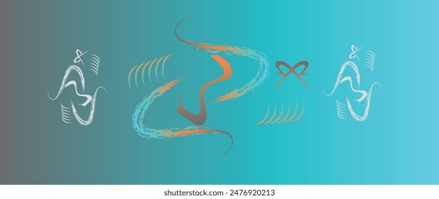 abstract Retro geometric background. Gradient color poster with flat figures. Banner Design	