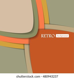 abstract retro geometric background, for greeting, invitation card, or cover. Vector illustration