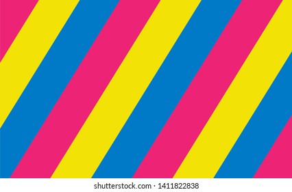 Abstract retro geometric background summer print vertical yellow blue pink lines Vector Illustration, vintage pattern. For fabric, textile, wrapping paper, card, invitation,Wallpaper. Elegant abstract
