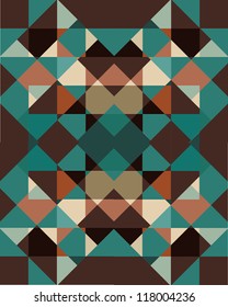 Abstract Retro Geometric Background. Vector Illustration