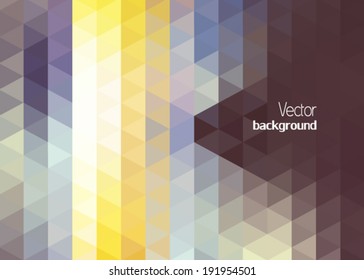 Abstract retro geometric background. Vector