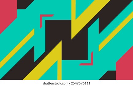 Fondo geométrico retro Abstractas con Colores vibrantes